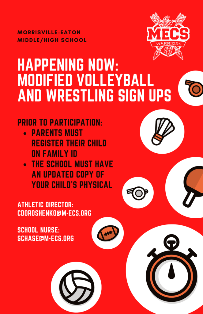 Winter Volleyball & Wrestling Sign Ups